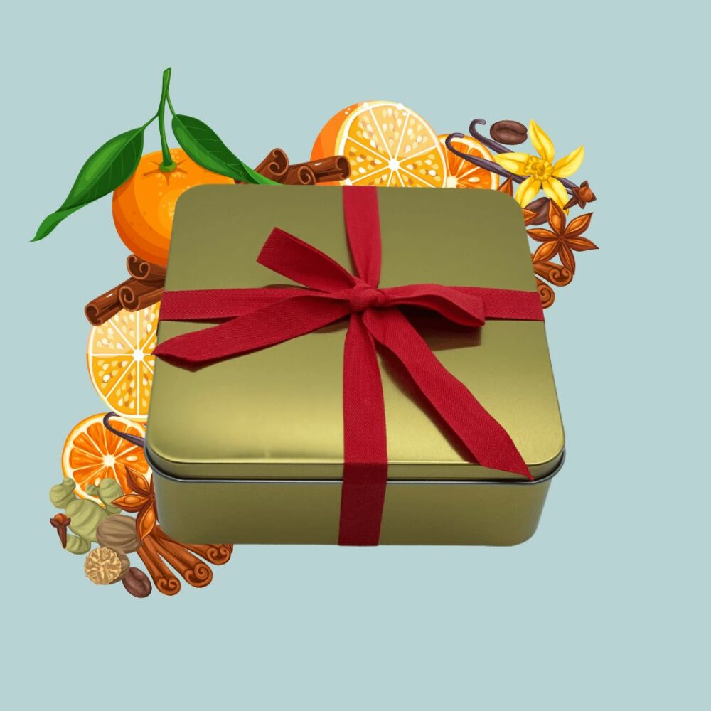 Boîte ZE BISCUIT Boîte 3 Saveurs de Noël épices orange cannelle et mandarine sans gluten sans lactose