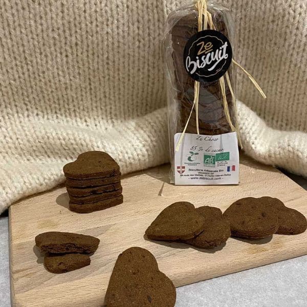 Ze-Choco Biscuit sans gluten ni lactose vegetal Ze Biscuit St Valentin
